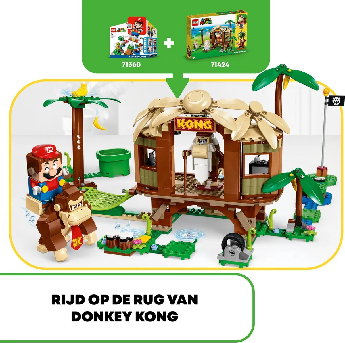 LEGO Super Mario Donkey Kong Boomhut 71424 - 555 Stenen - Meerkleurig