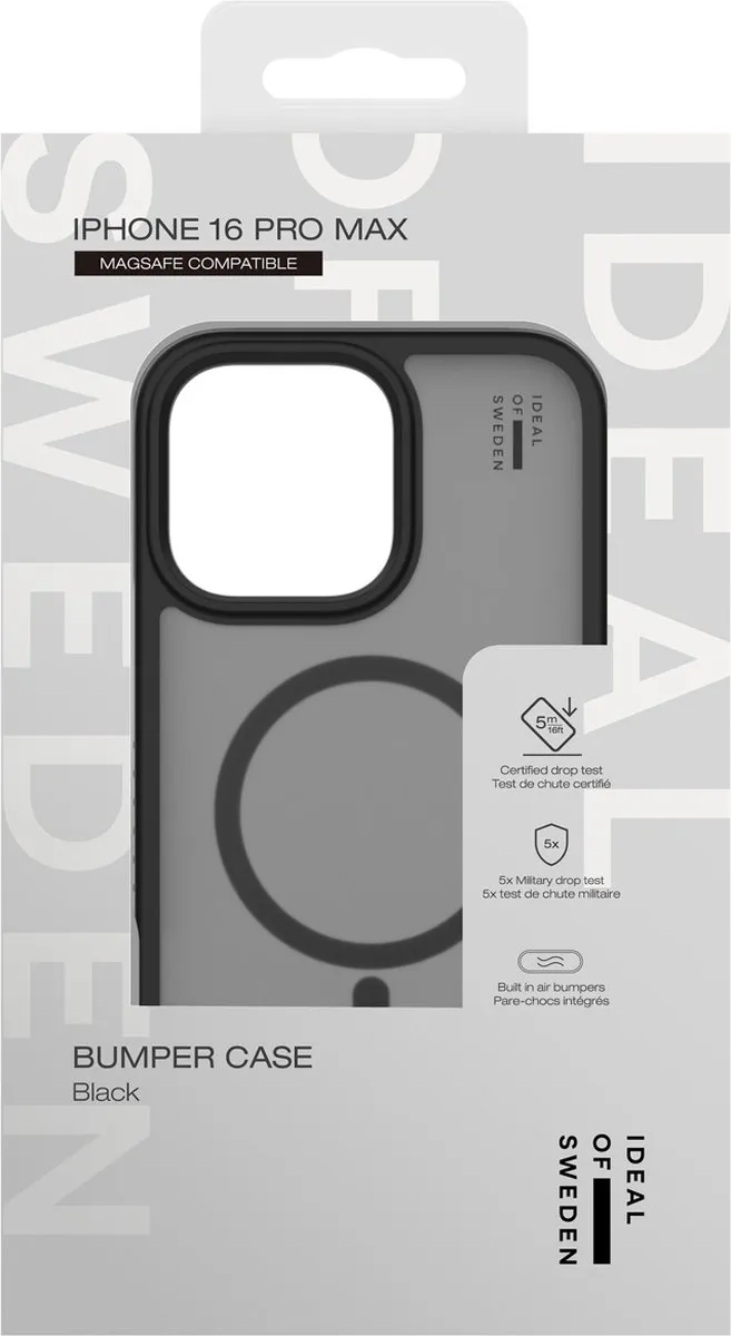 iDeal of Sweden Bumper Case MagSafe iPhone 16 Pro Max - Zwart - IDBPCMS-I2467P-01
