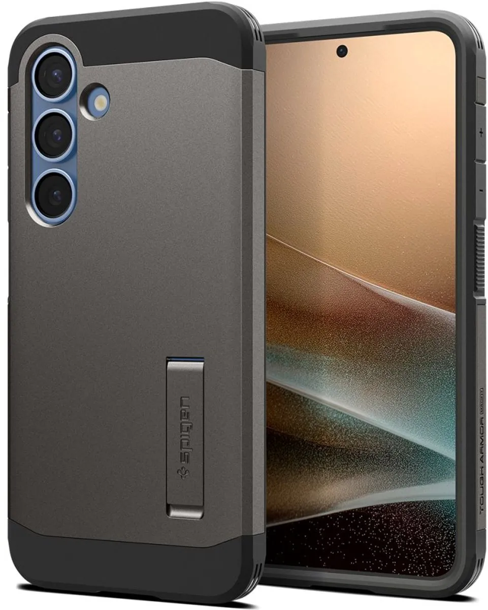 Spigen Tough Armor 13258 Hoesje - Samsung Galaxy S25 - Gunmetal