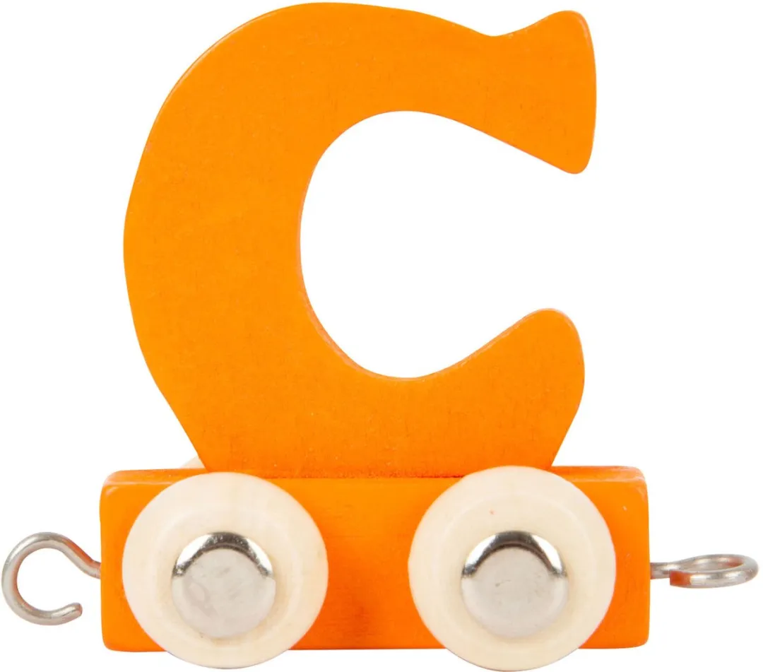 Small Foot Houten Lettertrein Oranje C