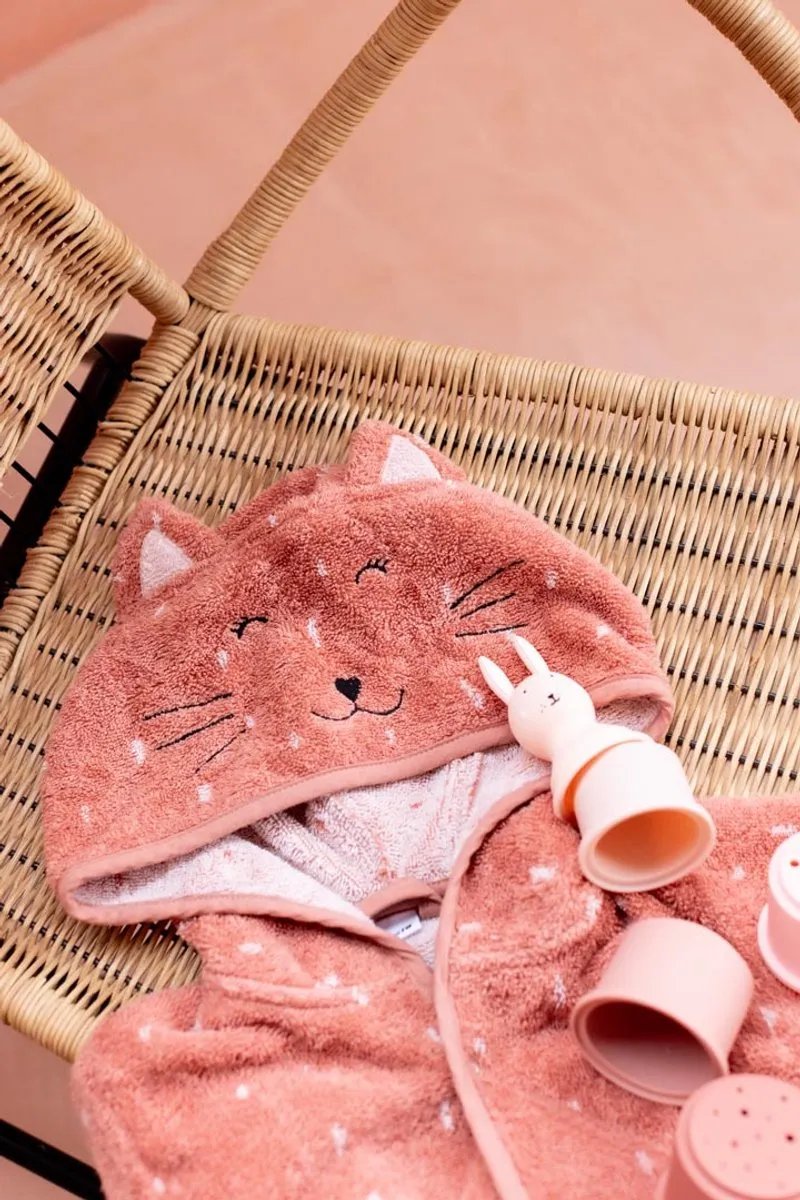 Trixie Kapdoek Mrs. Cat 75x75cm - Biologisch katoen Roze