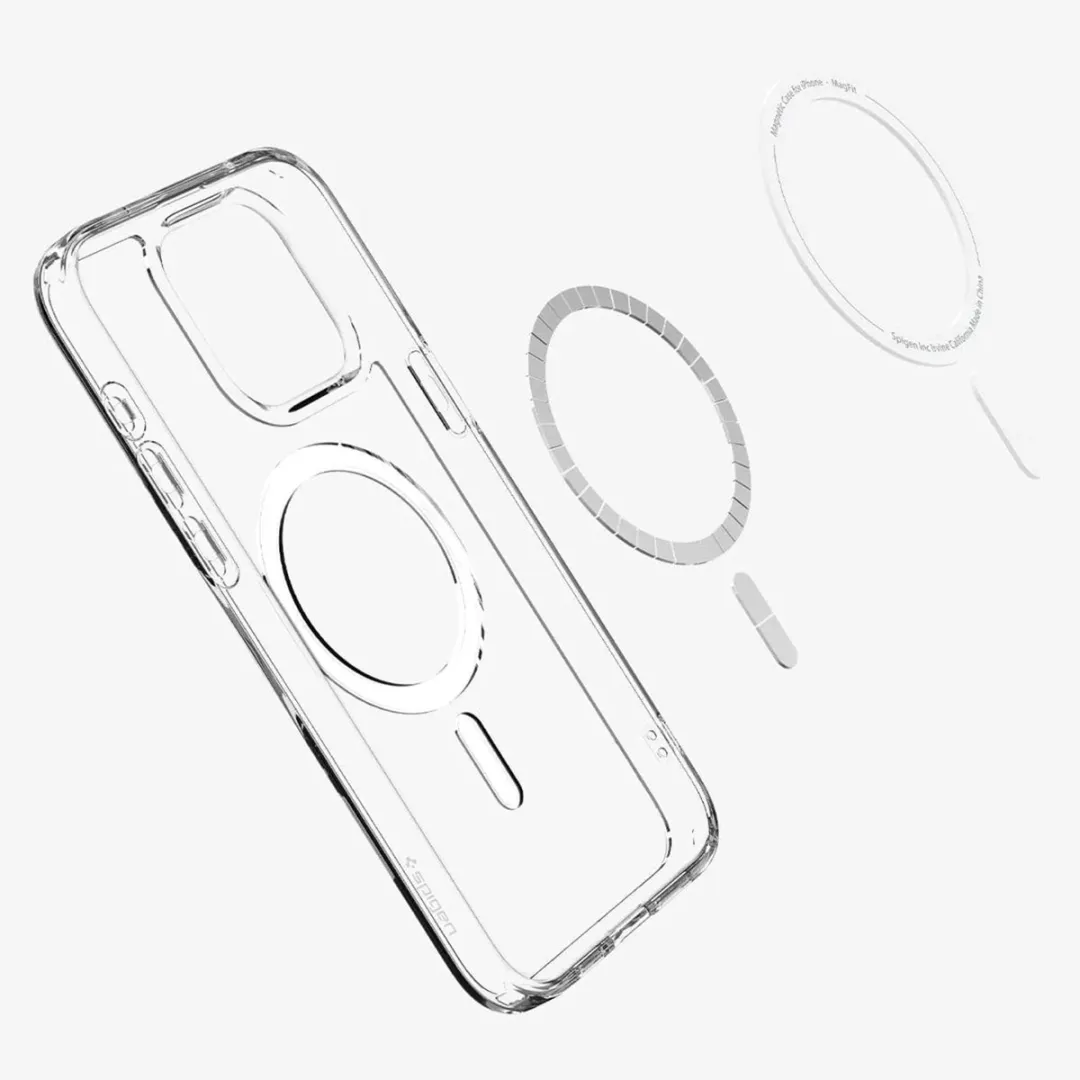 Spigen Ultra Hybrid MagFit ACS06576 Hoesje - iPhone 15 Pro Max - Wit