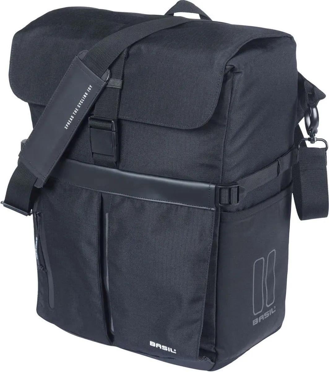 Basil Move Fietsschoudertas MIK Hooks 15L - Zwart