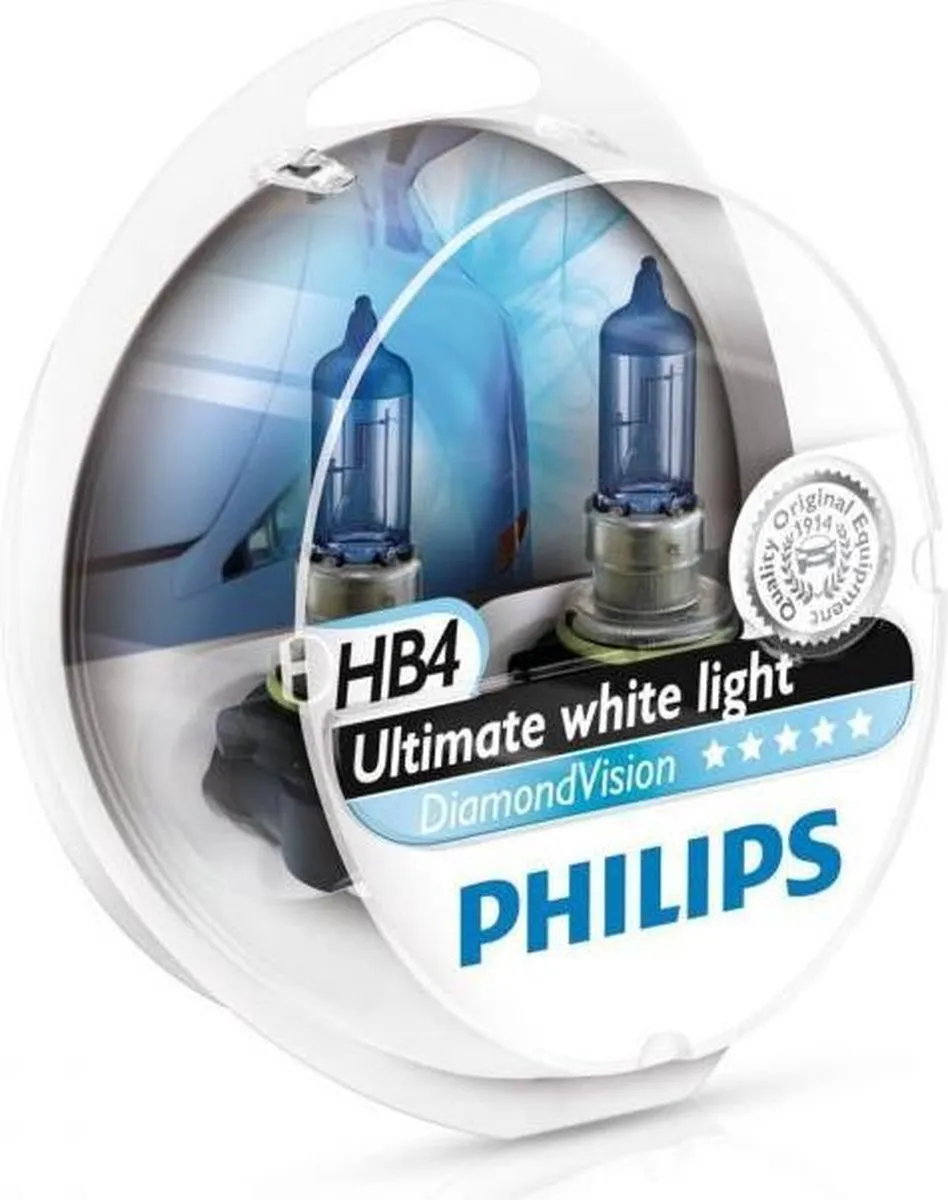 Philips Diamond Vision HB4 - 2 Stuks - 4300K
