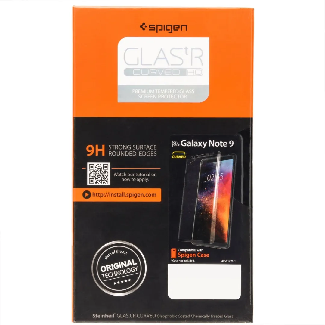 Spigen Gal Note9 Glas Glas.tR Curv HD Screenprotector