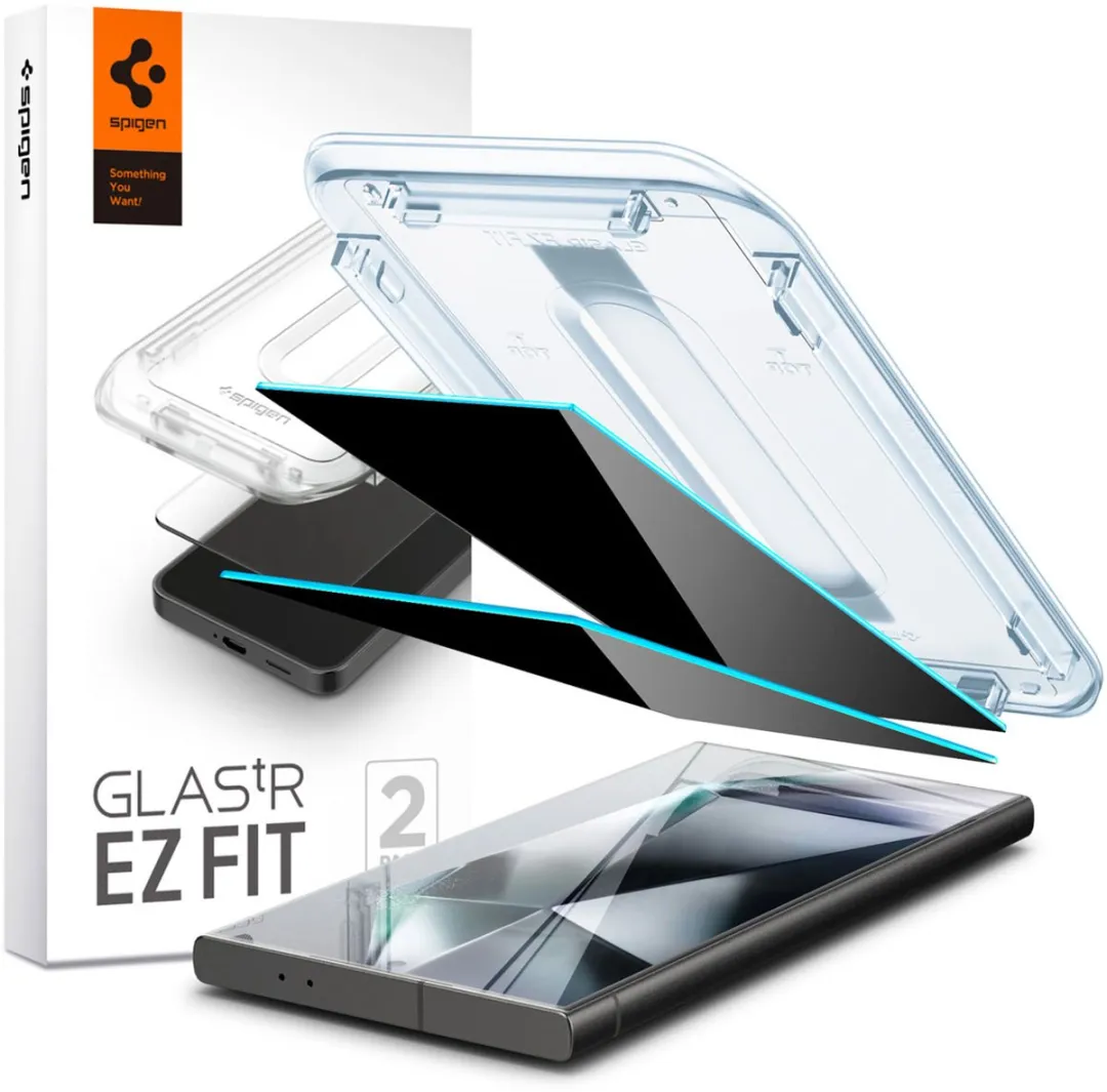 Spigen AGL07625 Glasbeschermer Samsung Galaxy S24 Ultra - 9H - 2 Stuks