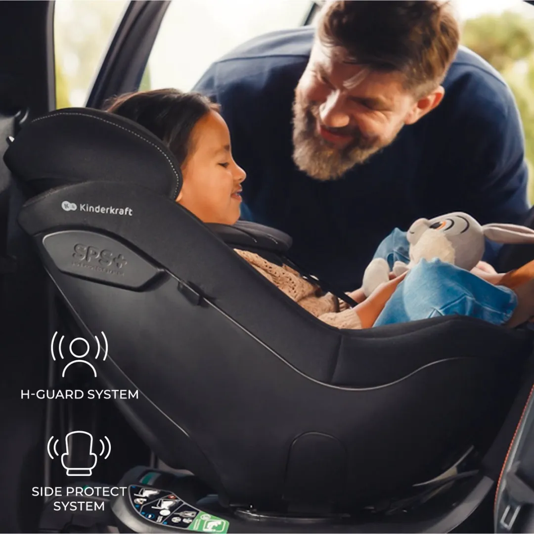 Kinderkraft I-GUARD PRO Autostoel – 61-105 cm – i-Size – Met Isofix – 360° Draaibaar – Grijs