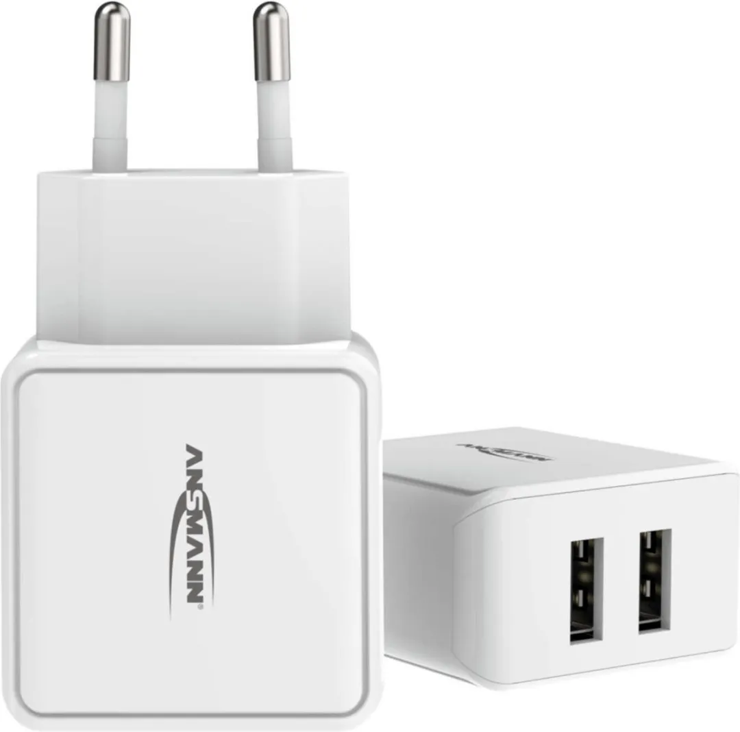 Ansmann HomeCharger HC212 USB-oplader 12W - 2x USB-A Wit