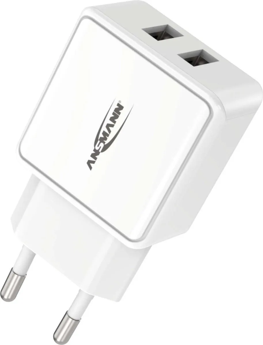 Ansmann HomeCharger HC212 USB-oplader 12W - 2x USB-A Wit