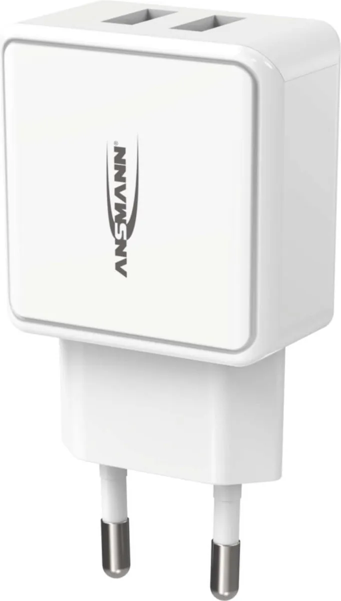 Ansmann HomeCharger HC212 USB-oplader 12W - 2x USB-A Wit