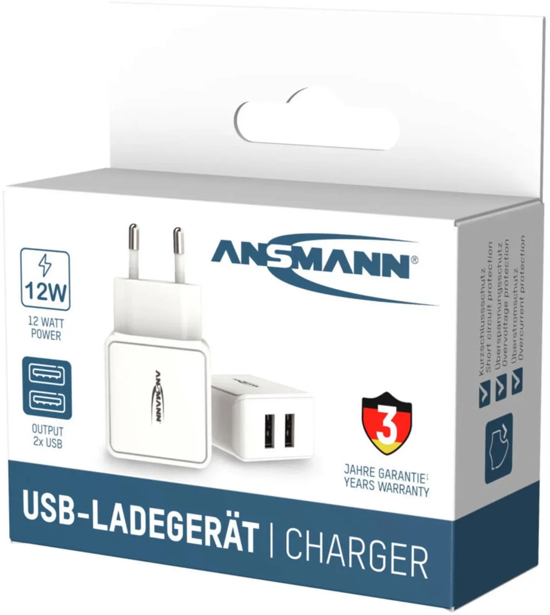 Ansmann HomeCharger HC212 USB-oplader 12W