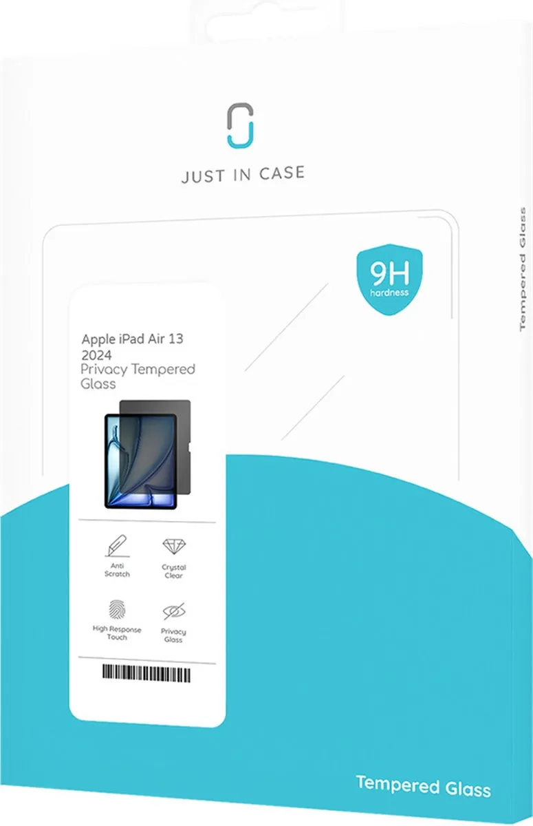 Just in Case Cazy Privacy Screenprotector iPad Air 13 - 8331960 - Zwart