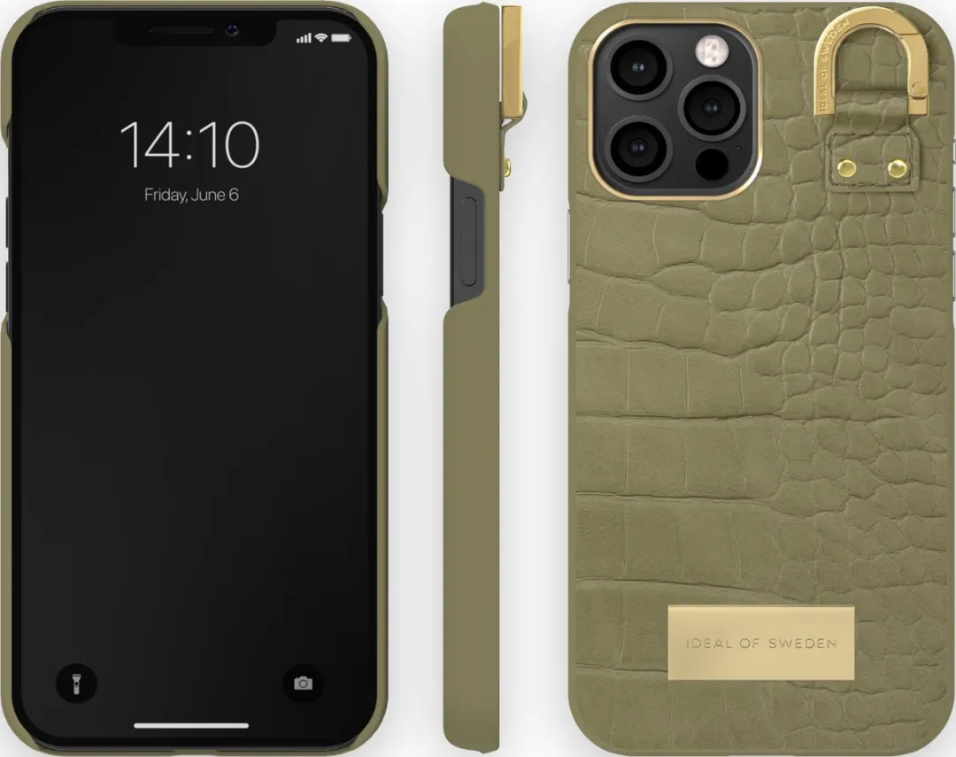 iDeal of Sweden Fashion Case Atelier iPhone 12 Pro Max Sage Croco - IDACSS22-2067-210 - afbeelding 2 van 2
