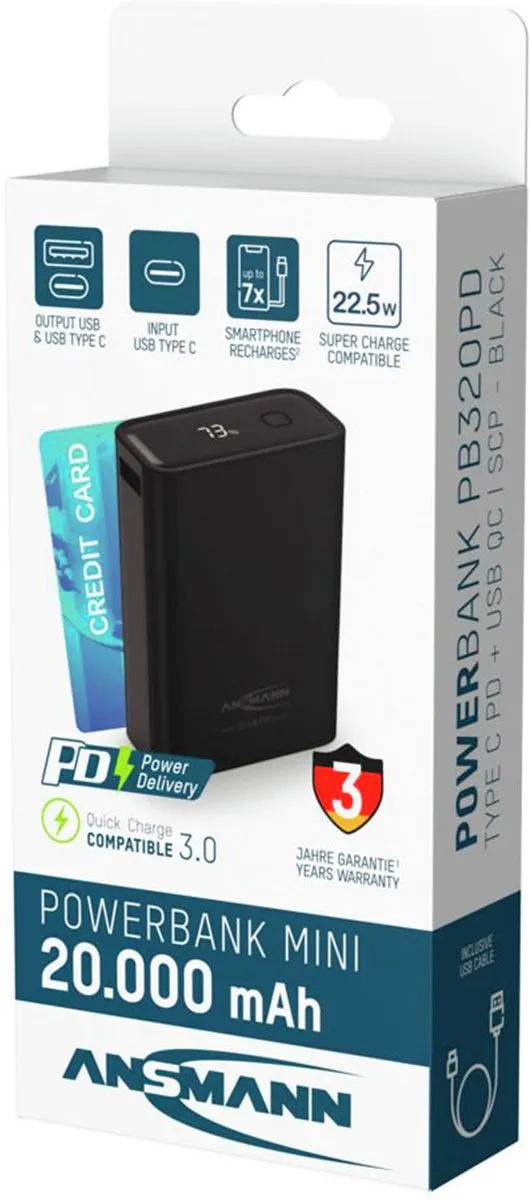 Ansmann PB222PD Powerbank 20000mAh