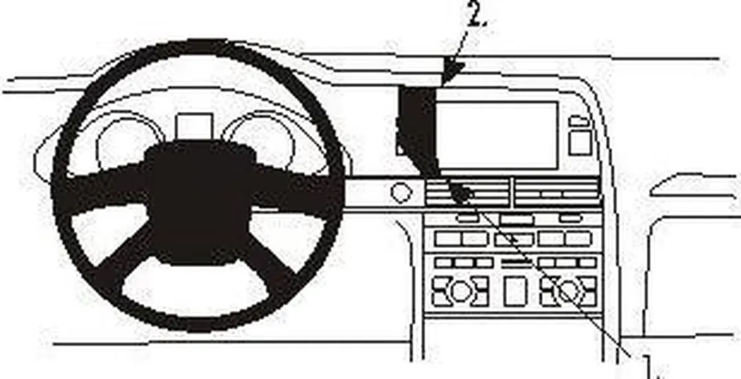 Brodit Center Mount Audi A6 04- 853483 - Zwart - afbeelding 6 van 6