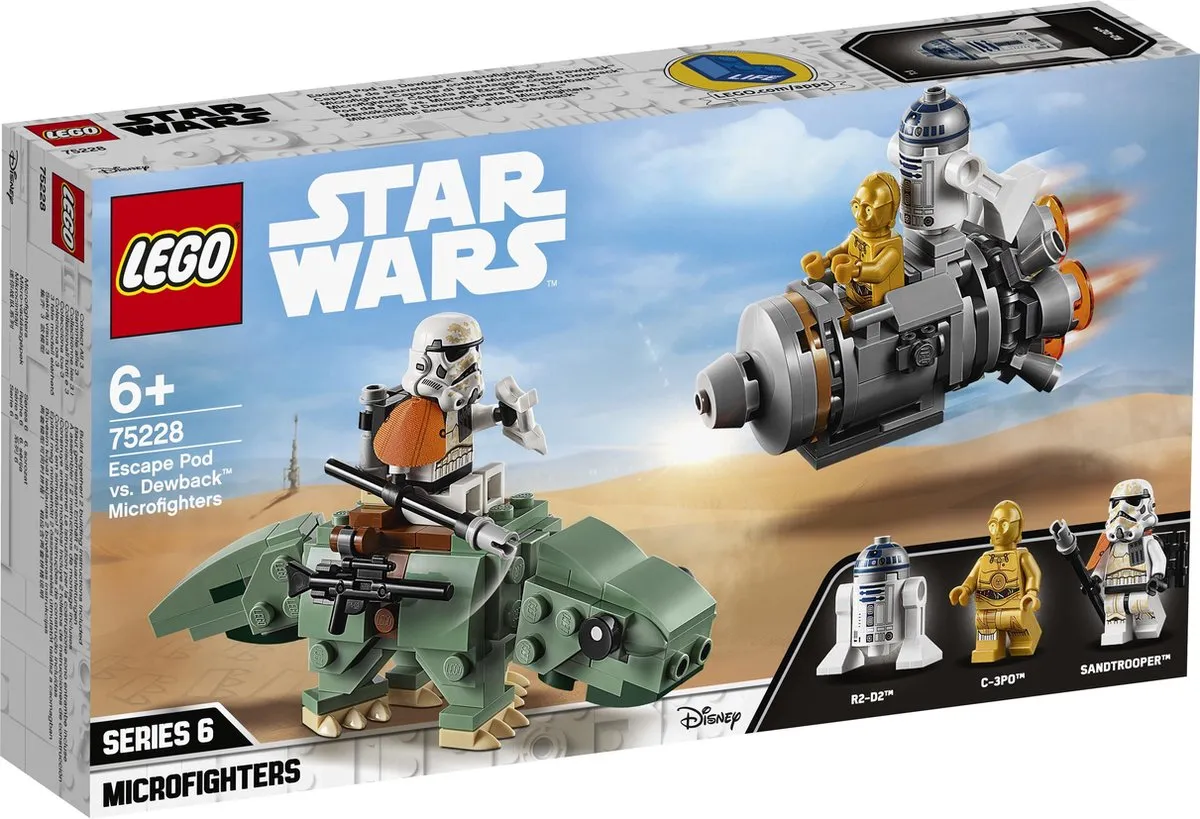 LEGO Star Wars Escape Pod vs. Dewback Microfighters 75228