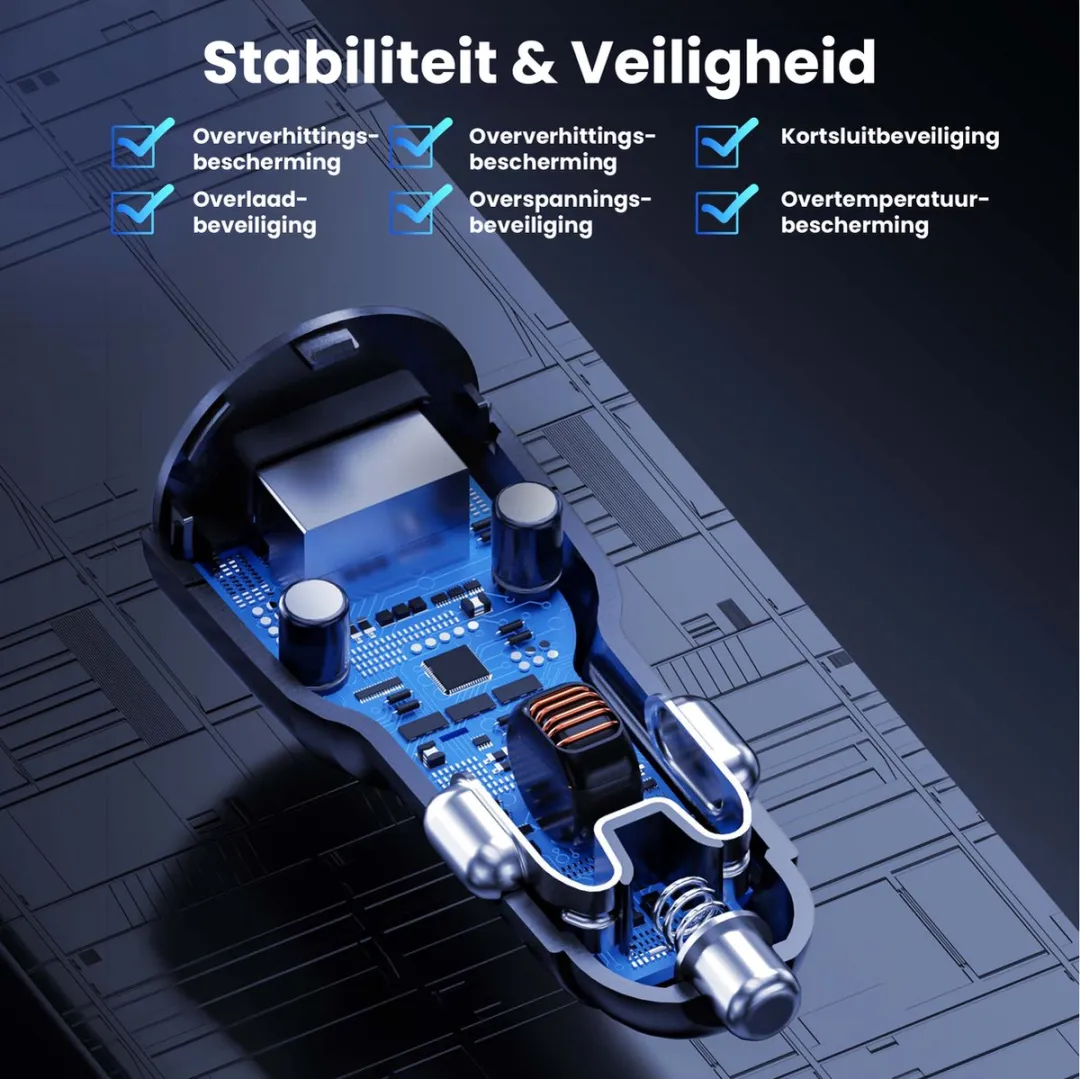 Caliber Telefoonhouders Auto - Magnetische Autohouder - Geschikt voor Smartphone - Draadloos laden - Zuignap - 60 Watt Autolader - Qi2 gecertificeerd - 15 Watt Oplader - GSM houder auto - 360° Rotatie - Zwart (PSQ2-CAR-SC)