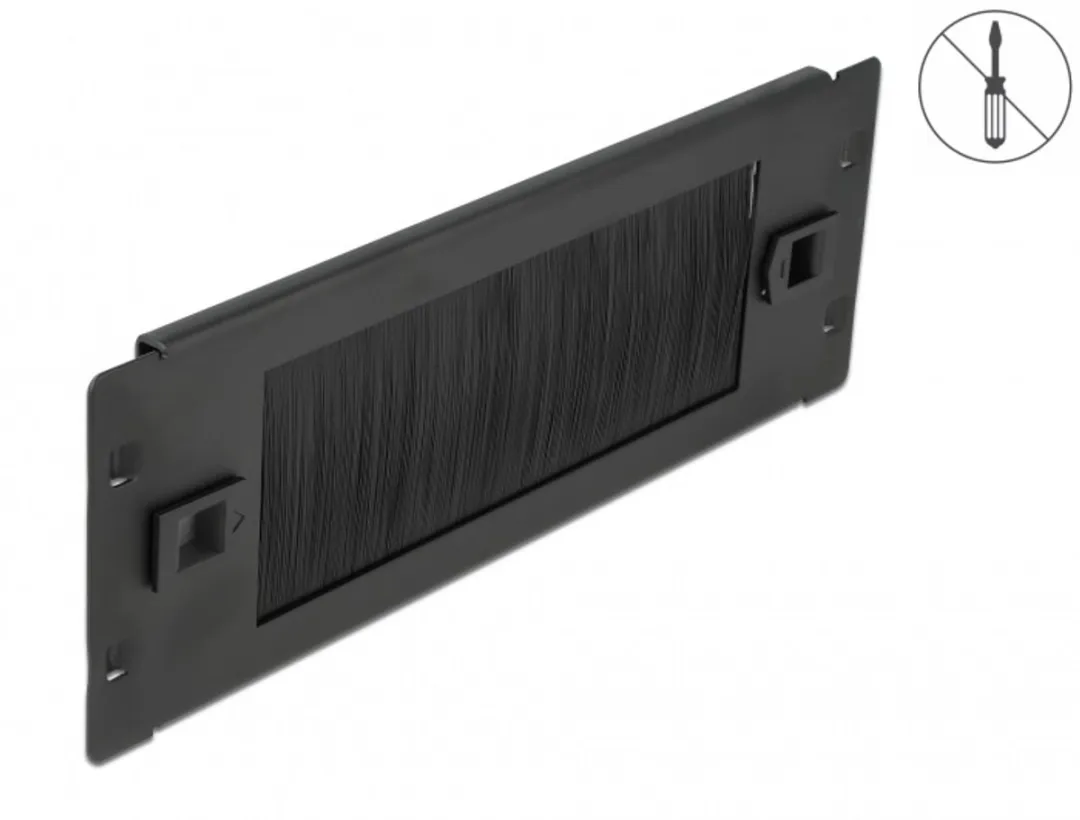 Delock 66345 Kabelmanagement Borstelstrip 2U