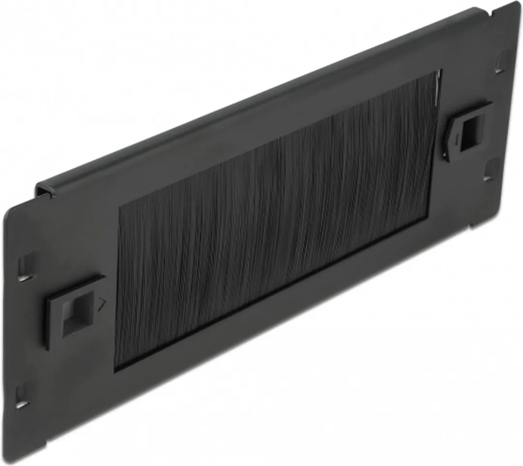 Delock 66345 Kabelmanagement Borstelstrip 2U - Zwart - afbeelding 4 van 4