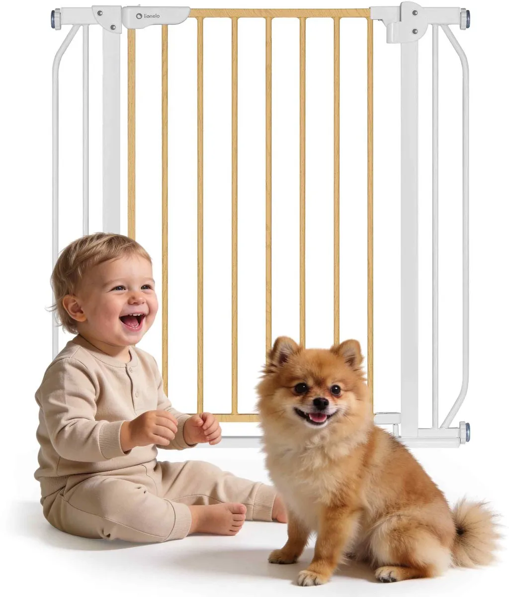 Lionelo Truus Slim Veiligheidsreling 75-105cm - AutoStop & Automatische Sluiting - Zwart