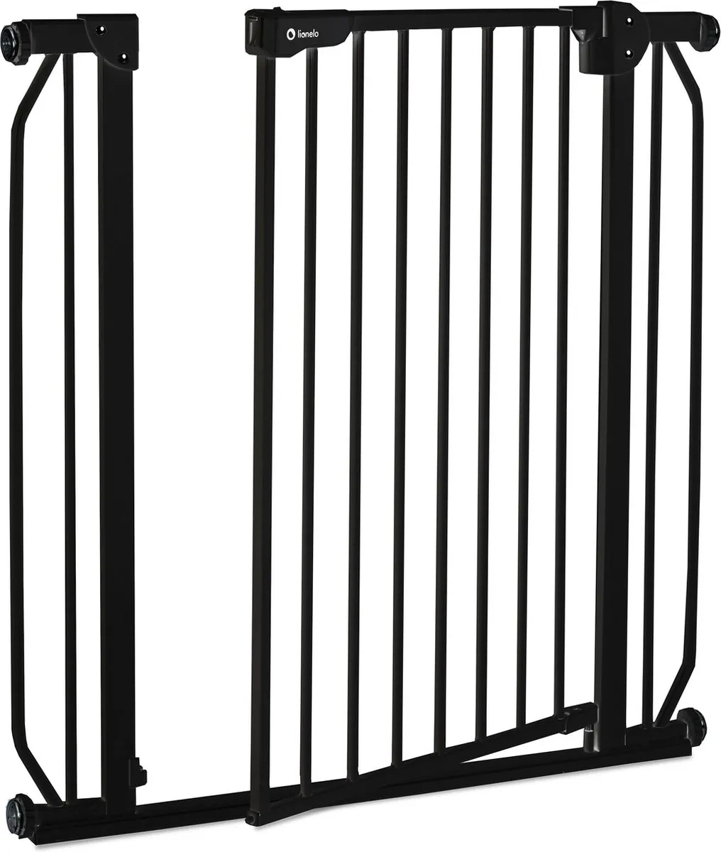 Lionelo Truus Slim Veiligheidsreling 75-105cm - AutoStop & Automatische Sluiting - Zwart