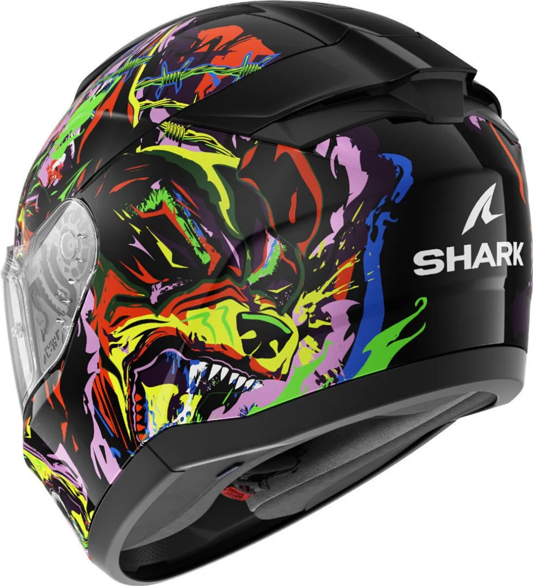 Shark Ridill 2 Raging Beast Helm - Maat L - Zwart/Violet/Geel