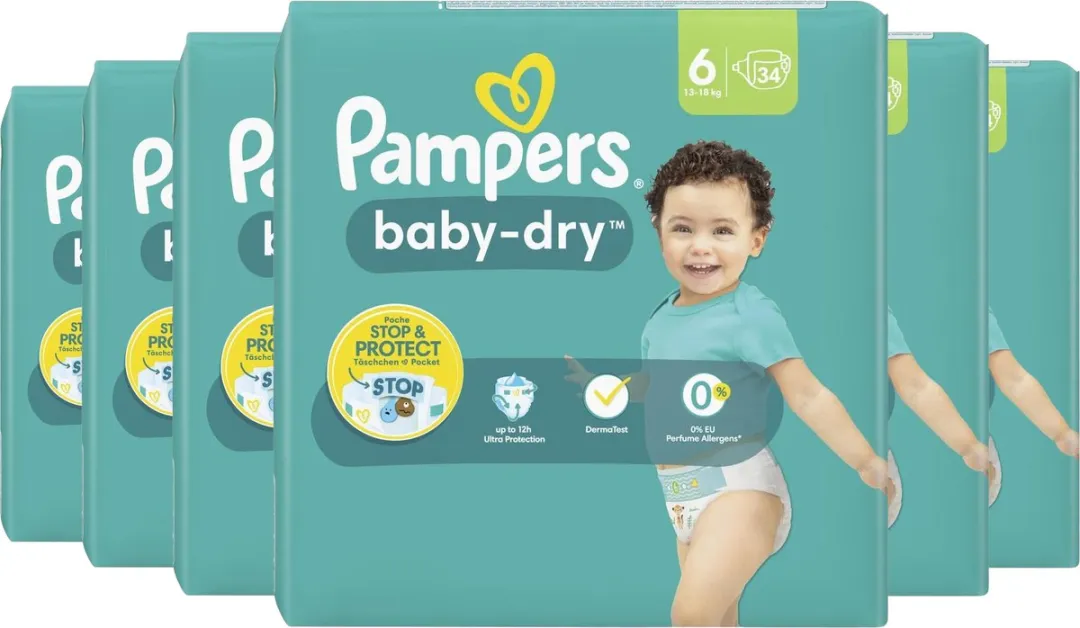 Pampers Baby-Dry Luiers Maat 6