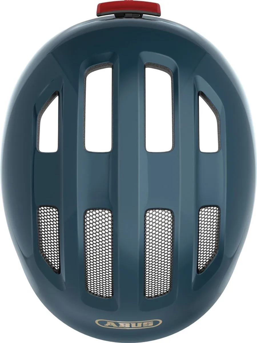 ABUS Kinderhelm Smiley 3.0 ACE LED - S - Glanzend Blauw