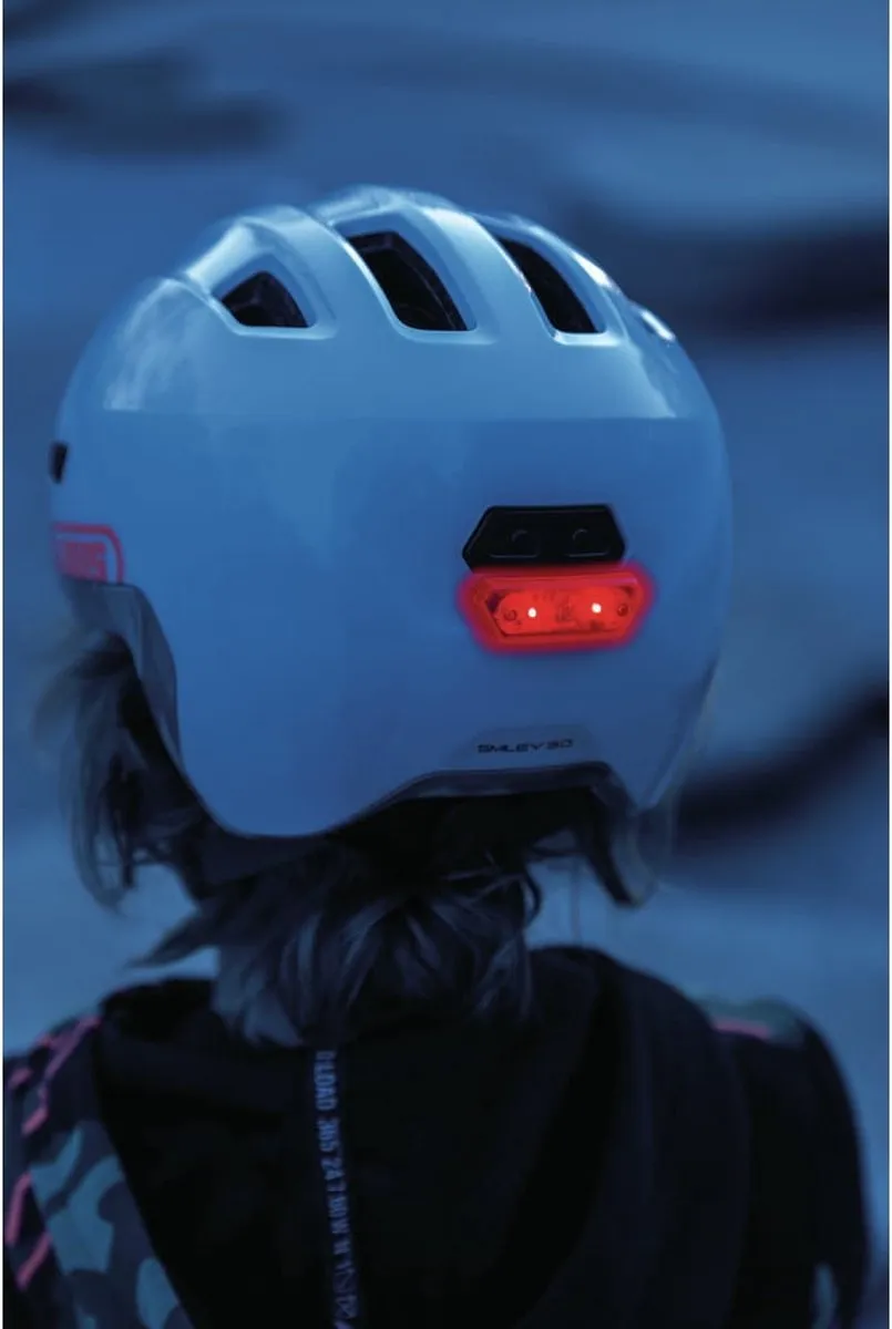 ABUS Kinderhelm Smiley 3.0 ACE LED - S - Glanzend Blauw