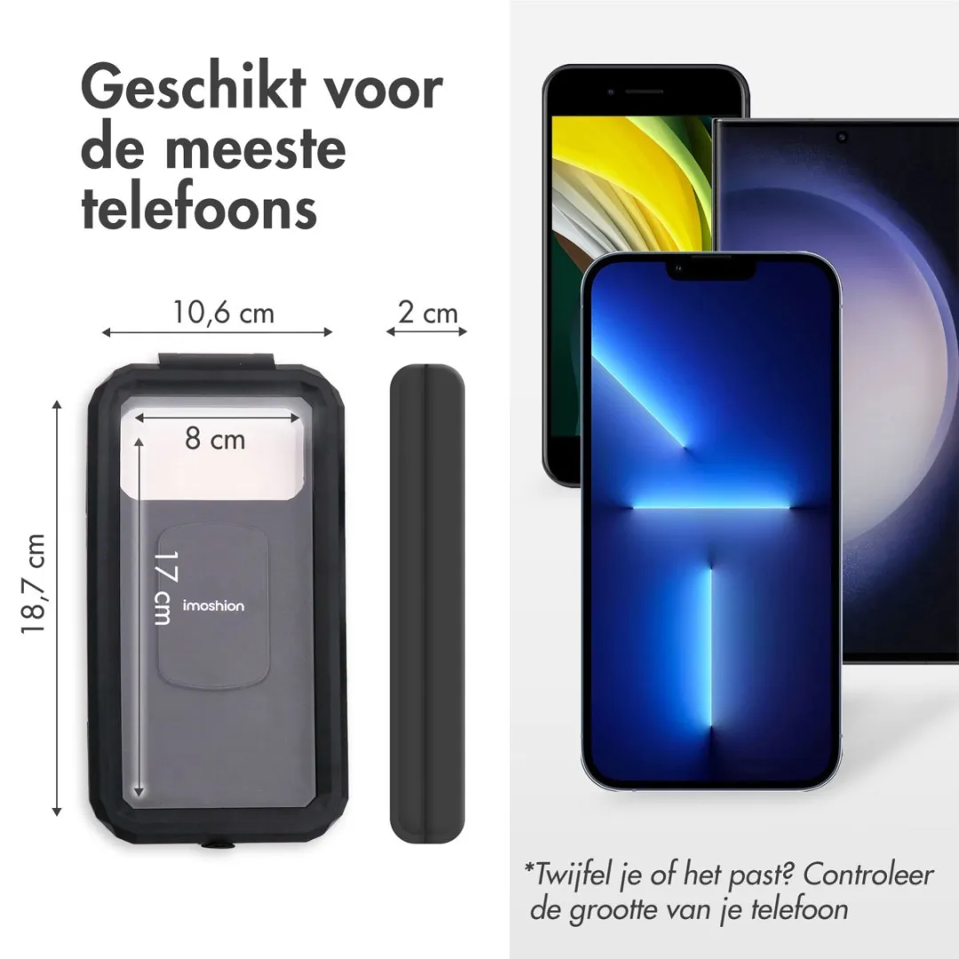 Imoshion SH00069822 Waterdichte Fiets Telefoonhouder - 360° Draaibaar