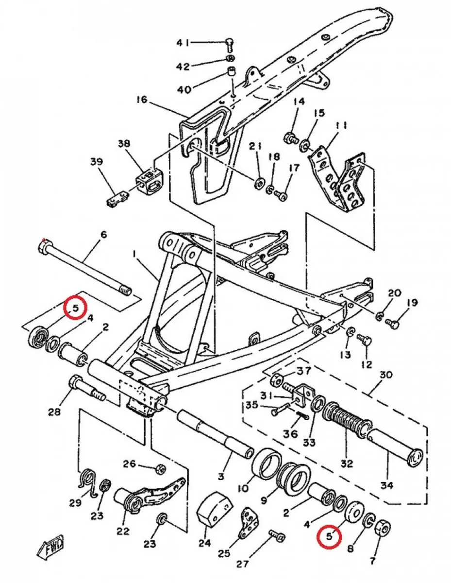 Yamaha 125 DTMX 401-22128 Cache Stofzuigeras