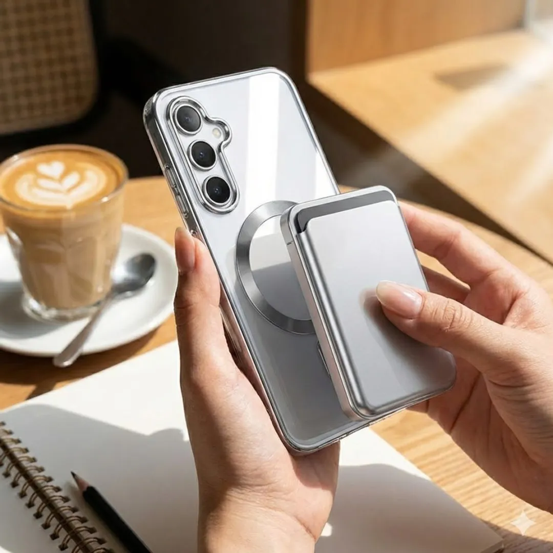 NUVEX Transparante MagSafe Hoesje Samsung Galaxy A16 - Zwart/Transparant
