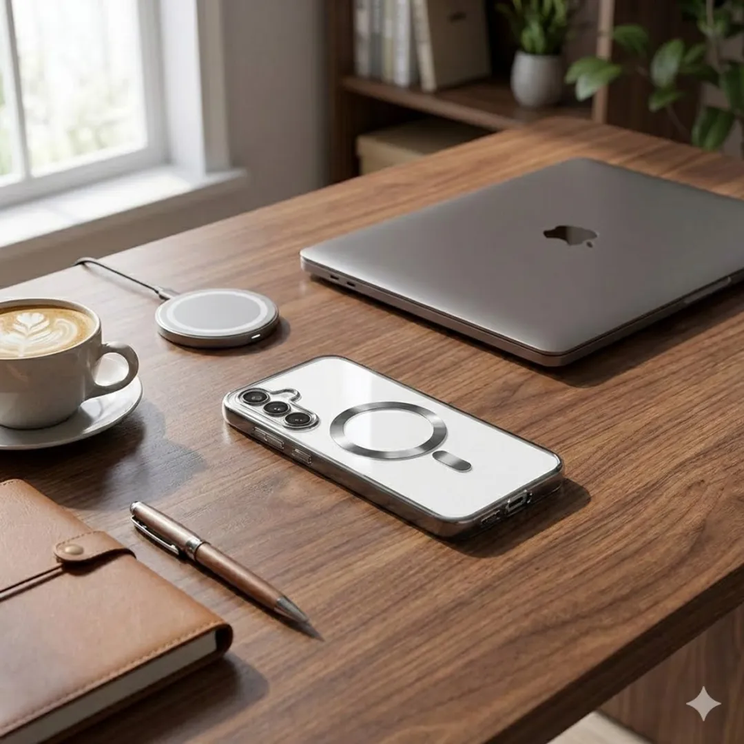 NUVEX Transparante MagSafe Hoesje Samsung Galaxy A16 - Zwart/Transparant