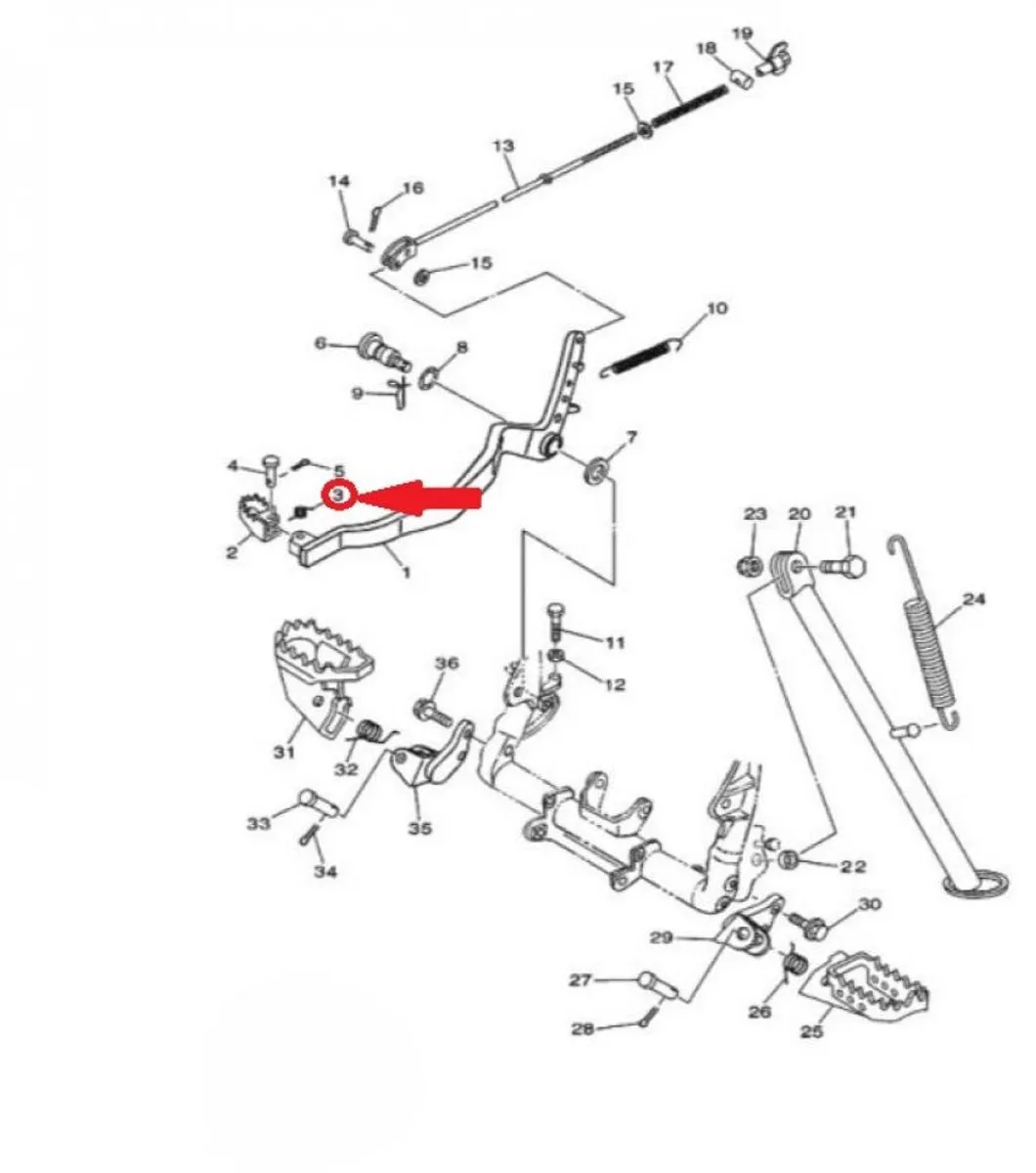 Yamaha 125 DTX Caleçonveer 90508-1435-200