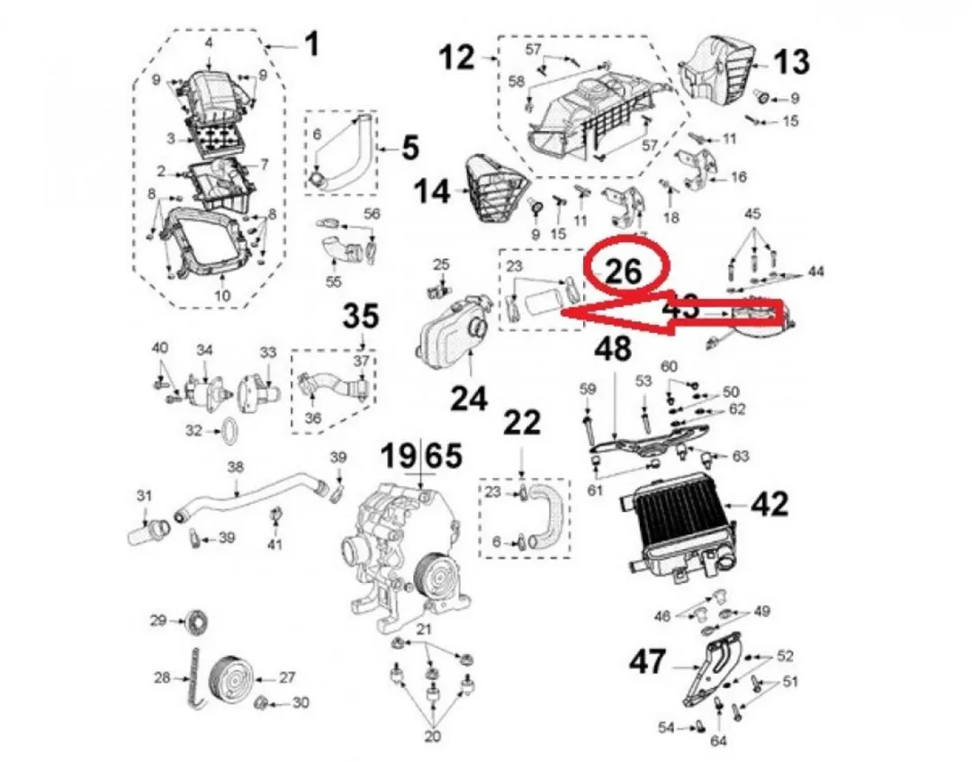 Peugeot 125 Satelis Luchtfilterhuis - 768825 K15