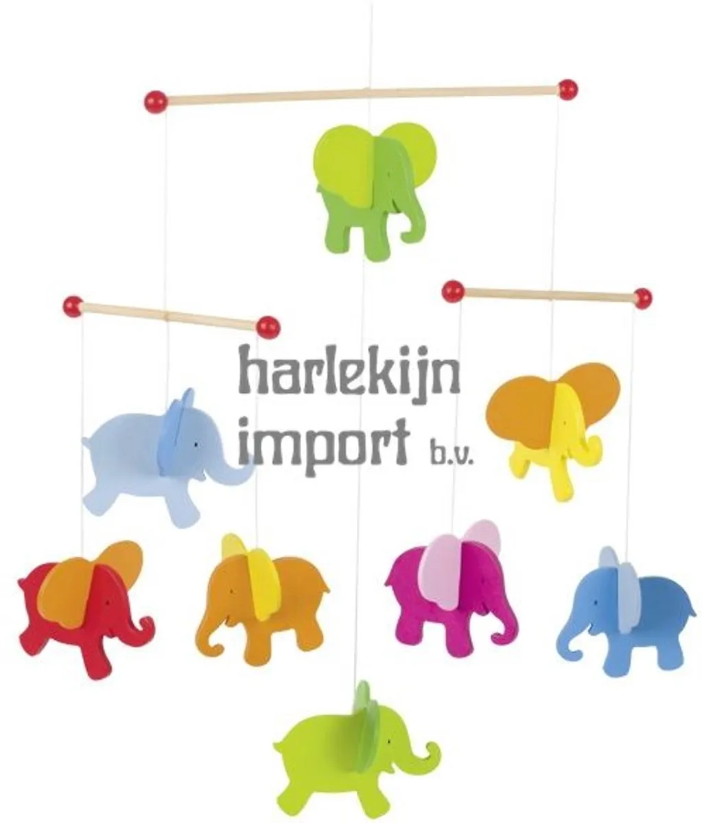 Goki Mobile Olifanten - Lichtbruin
