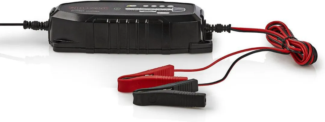 Nedis Loodzuuraccu Lader 12V 3.8A - Druppelladen - Euro/Type-C - Zwart