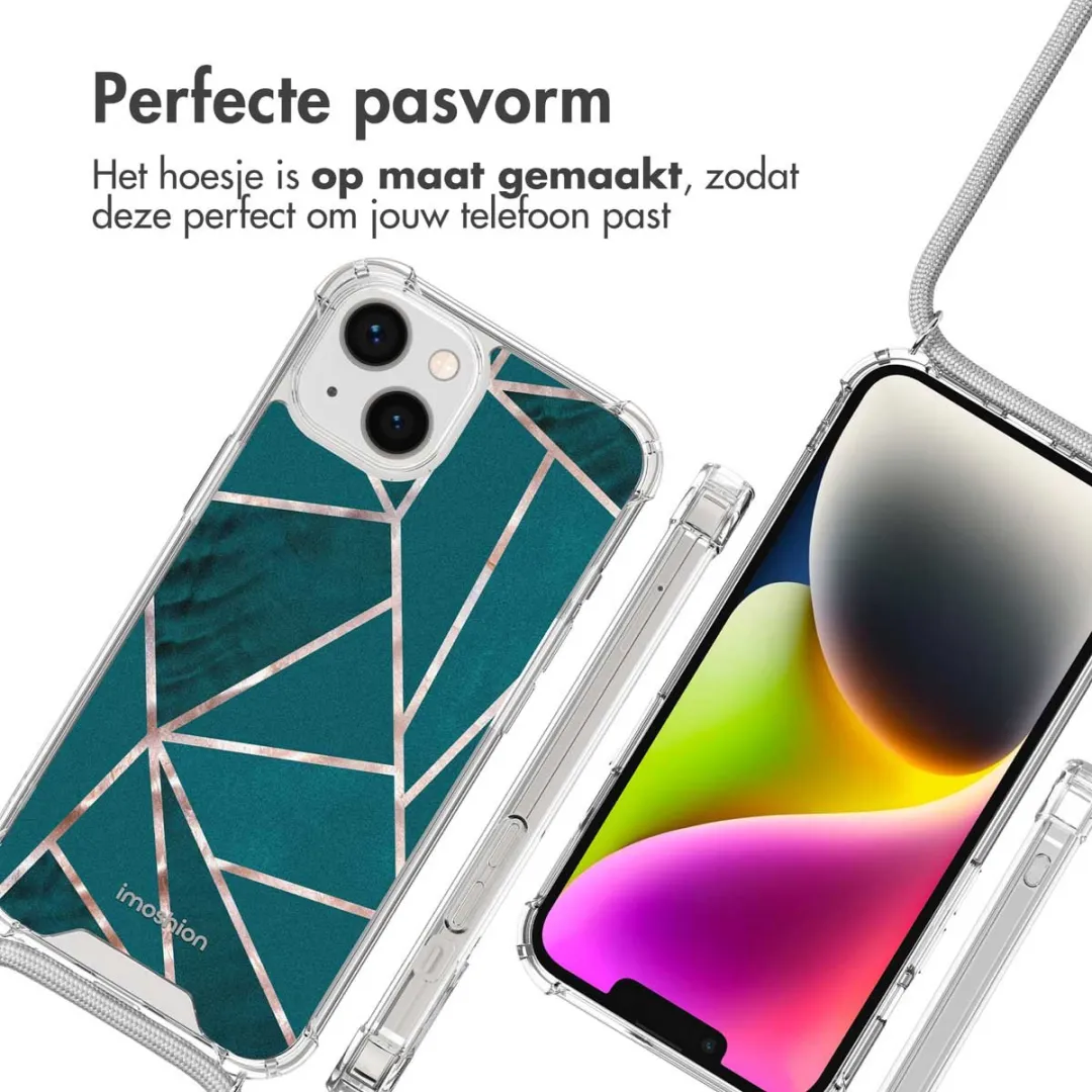 Imoshion iPhone 14 Hoesje - Petrol Green Graphic