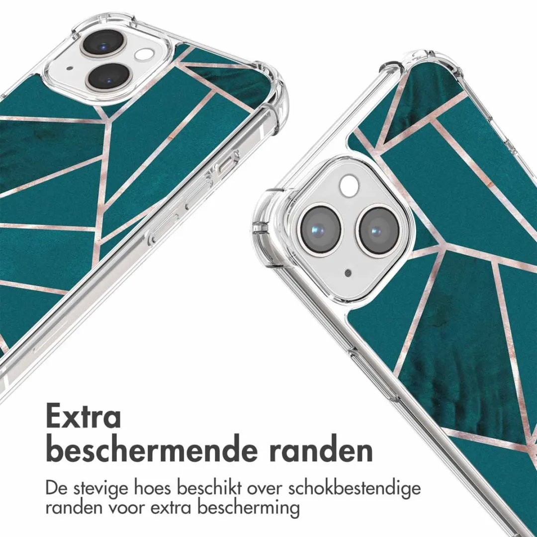 Imoshion iPhone 14 Hoesje - Petrol Green Graphic