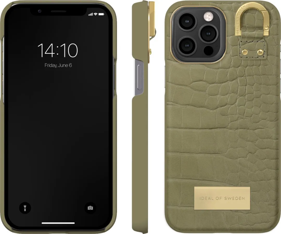 iDeal of Sweden Fashion Case Atelier iPhone 13 Pro Max Sage Croco