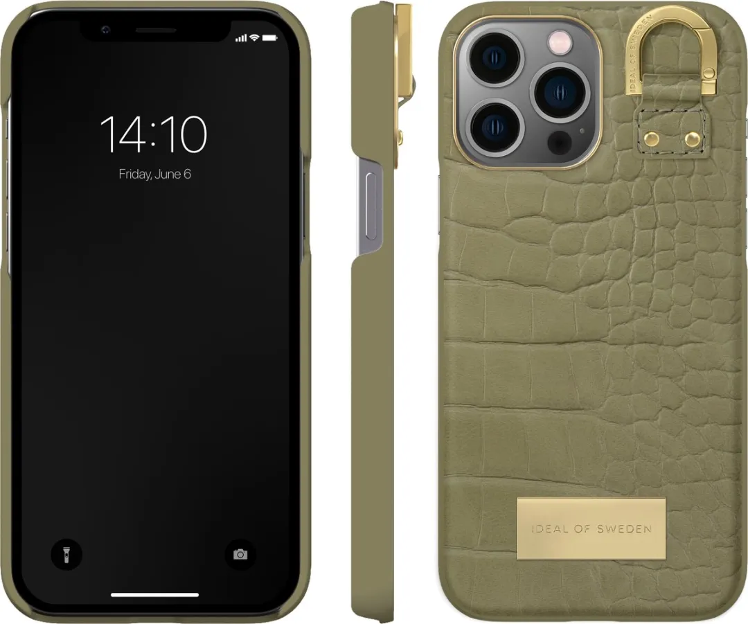 iDeal of Sweden Fashion Case Atelier iPhone 13 Pro Max Sage Croco