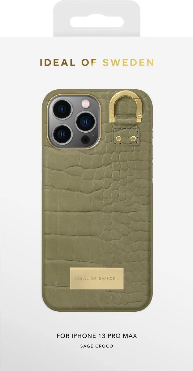 iDeal of Sweden Fashion Case Atelier iPhone 13 Pro Max Sage Croco