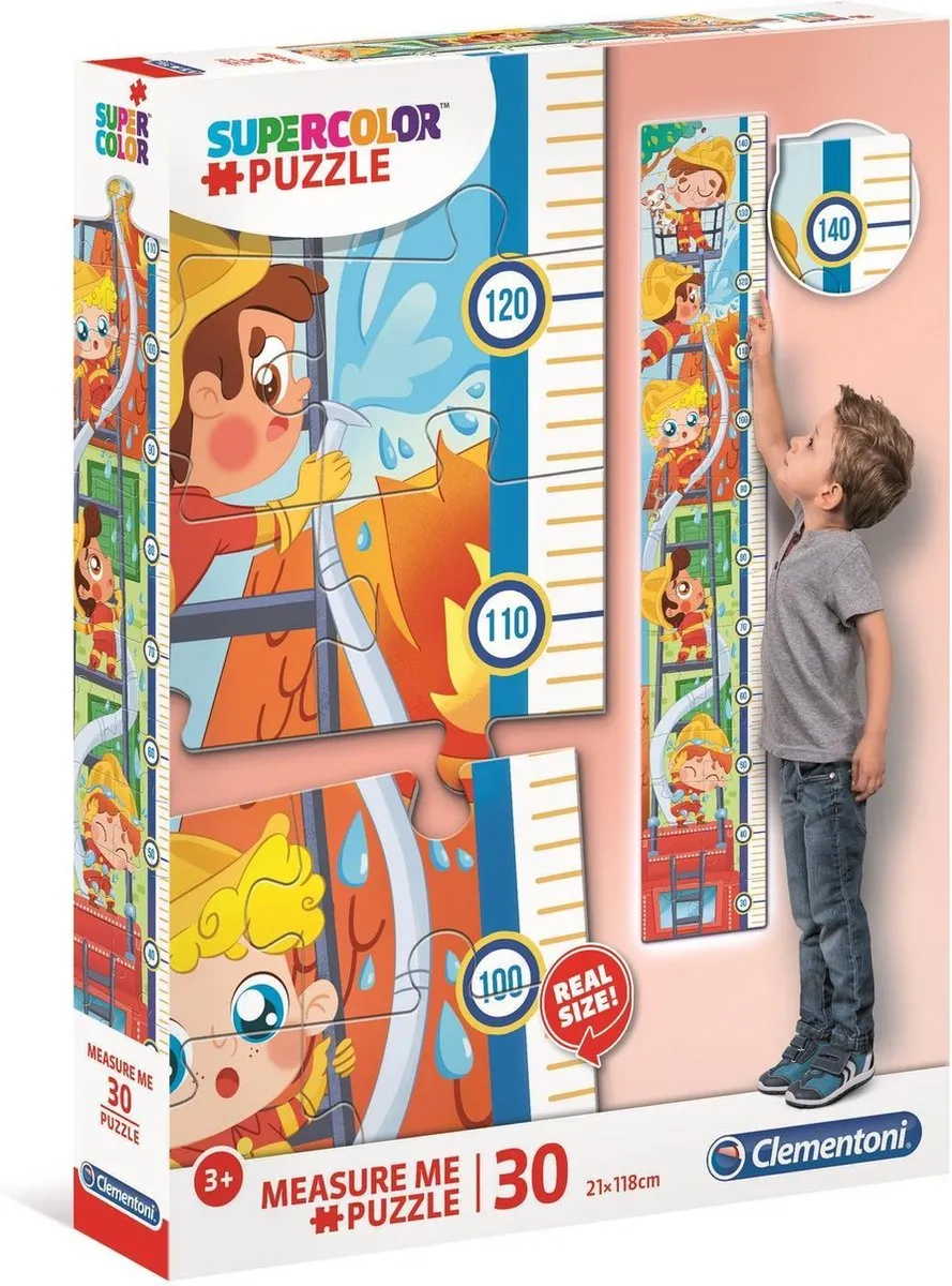 Clementoni Legpuzzel Measure Me Brandweer Junior 30 Stuks - Multicolor
