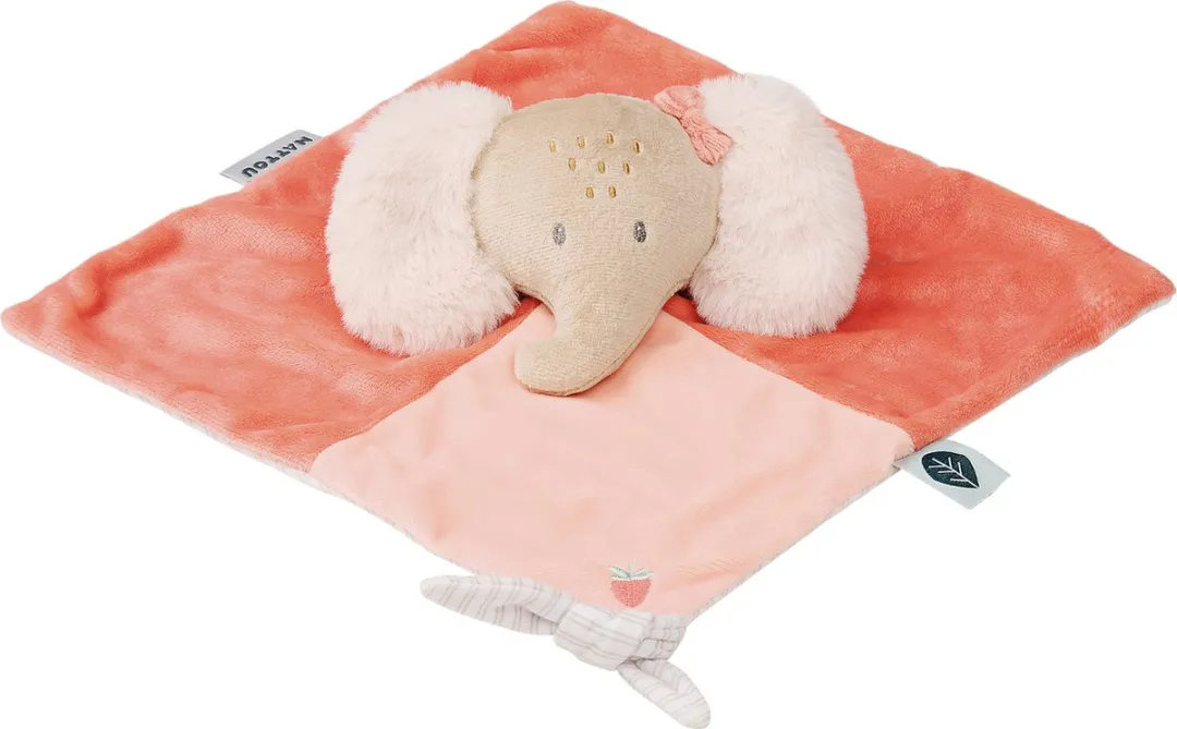 Nattou FLO Ernest & Oli Knuffeldoekje Olifant 40cm Roze