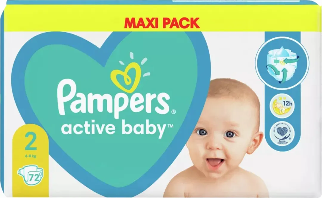 Pampers Baby Dry Maat 2 Mega Pack - 144 Stuks