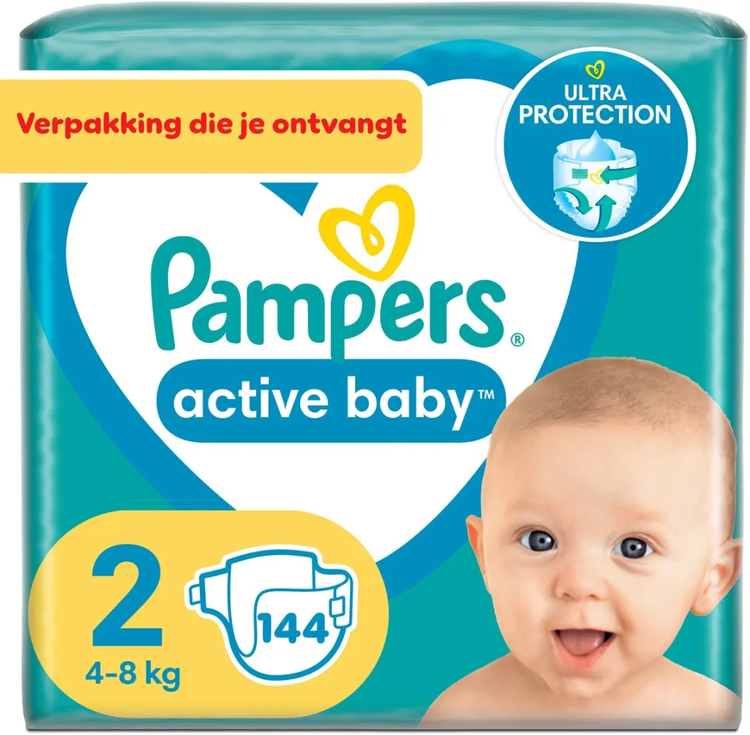Pampers Baby Dry Maat 2 Mega Pack - 144 Stuks