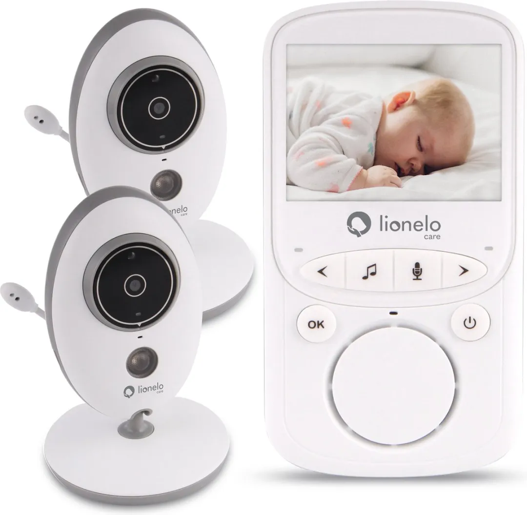 Lionelo Premium Babyfoon 5.1 - 2 Camera's - Bereik 300m - Beige/Wit