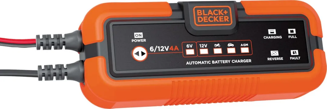 BLACK+DECKER Acculader 6V/12V 4A - 3-delig
