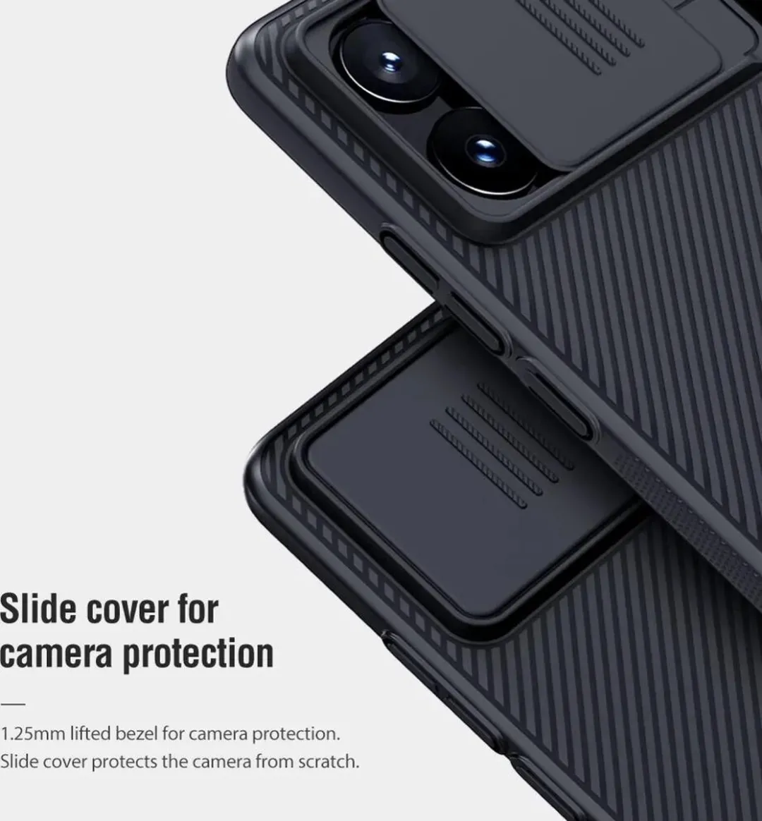 Nillkin CamShield Hoesje Xiaomi Poco X6 Pro - Camera Slider - Zwart