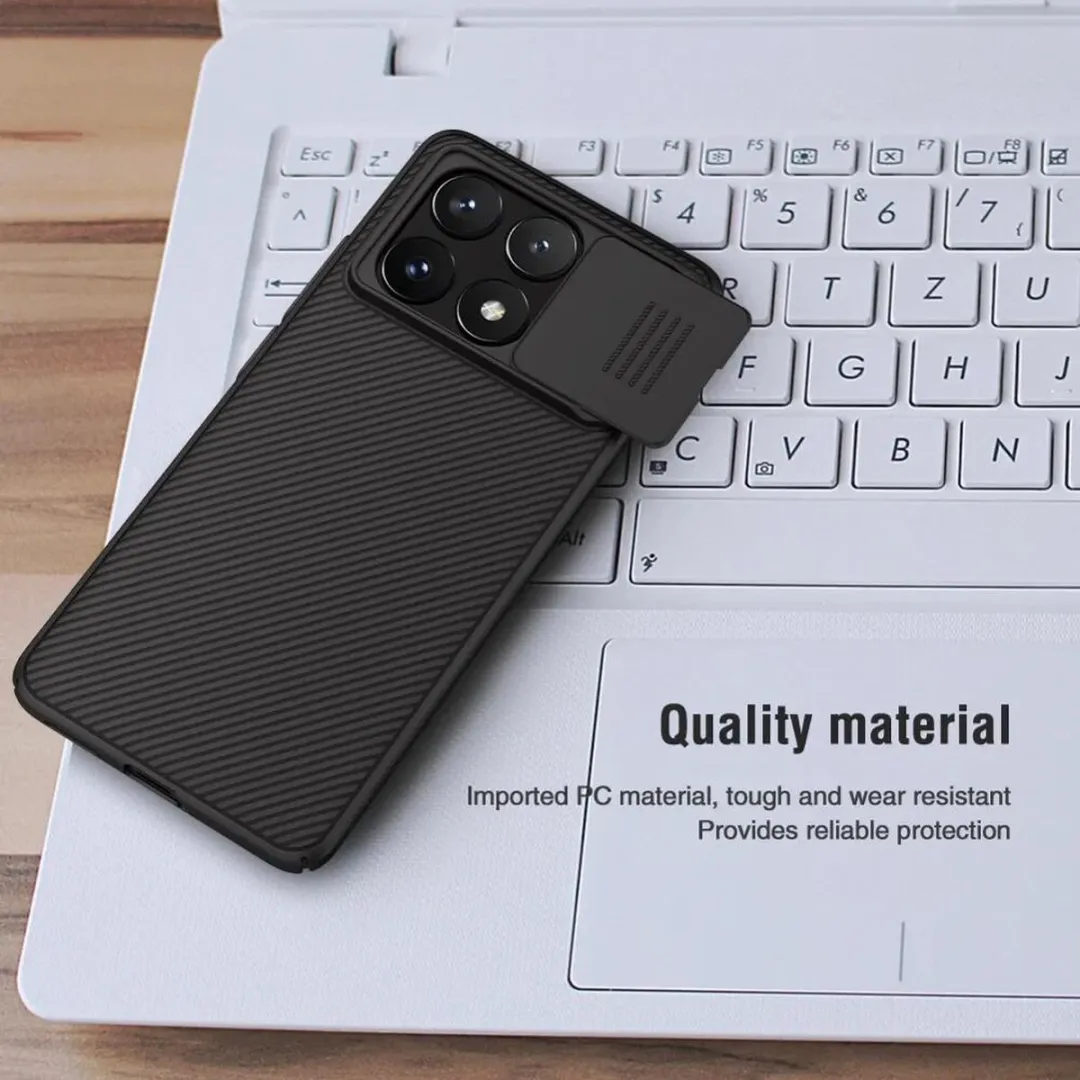 Nillkin CamShield Hoesje Xiaomi Poco X6 Pro - Camera Slider - Zwart